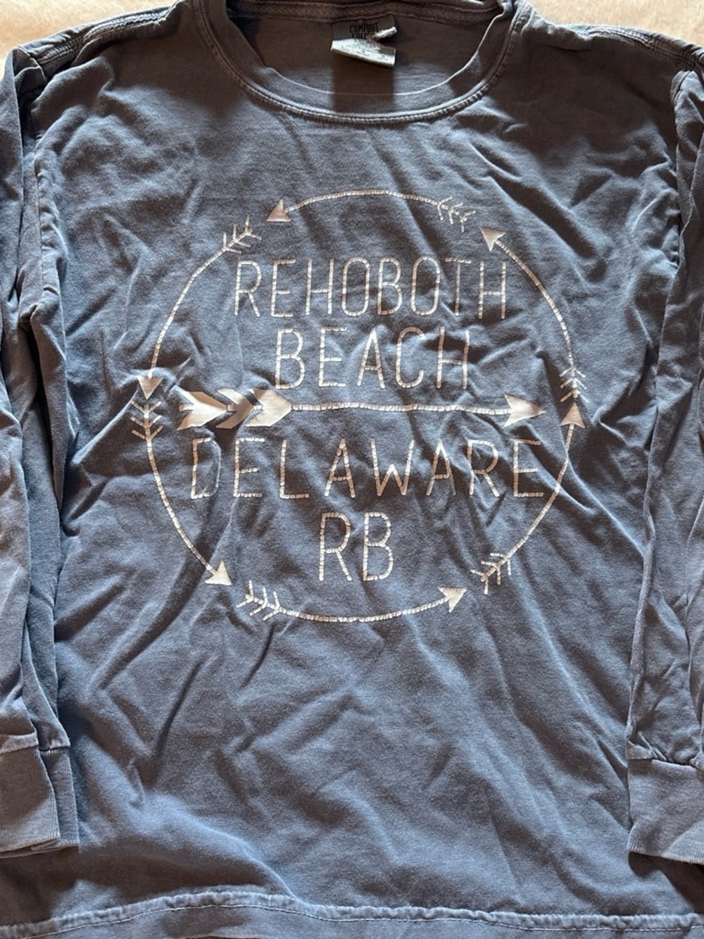 Rehoboth Beach Delaware RB Graphic Long-Sleeve Tee - Blue